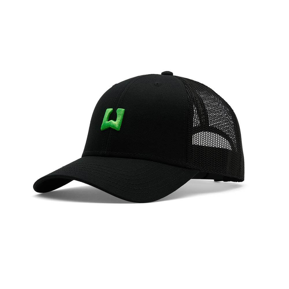 black wicked bass fisherman hat 